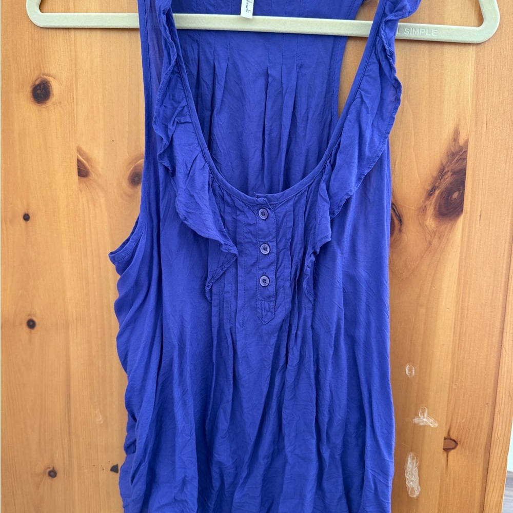 Women's Blue Sleeveless Top